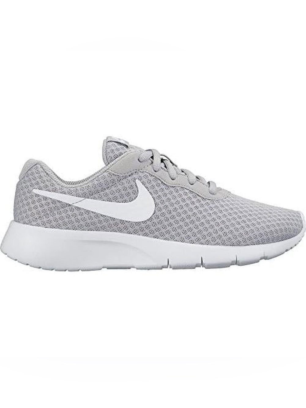 Nike Tanjun Mesh Running Shoes Light Wolf Grey + White Lightweight Sneakers